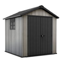 Keter Oakland 757 - Casetta da giardino - Con porta a doppia anta e finestra -229x223.5x242 cm