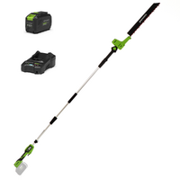 Greenworks G48PHTII - Tagliasiepi a batteria su asta di prolunga - 48V 4Ah