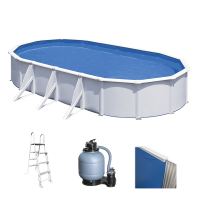 Gre Fidji Ovale 730x375x120cm - Piscina fuori terra in acciaio