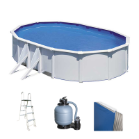 Gre Fidji Ovale 610x375x120cm - Piscina fuori terra in acciaio