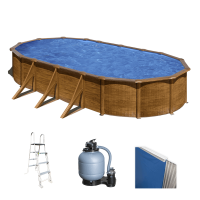 Gre Pacific Ovale 730x375x120cm - Piscina fuori terra in acciaio