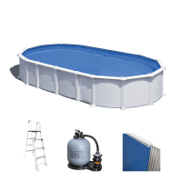 Gre Haiti Ovale 730x375x132cm - Piscina fuori terra - Traverse interrate