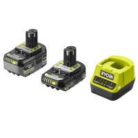 Ryobi RC18120-242X - Batterie al litio 18V 2Ah/4Ah + caricabatterie