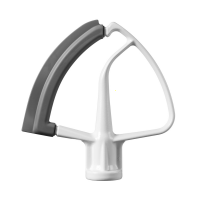 KitchenAid 5KFE5T - Frusta piatta con bordo in silicone bianco