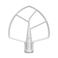 KitchenAid 5KSMBLWF - Frusta piatta rivestita in bianco