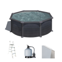 Gre Granada Rotonda &Oslash;350 x 132 cm - Piscina fuori terra in acciaio