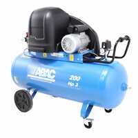 ABAC SILENT A39B 200 CM3 - Compressore aria elettrico monofase a cinghia silenziato - Motore 3 HP - 200 lt