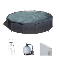 Gre Granada Rotonda &Oslash;550 x 132 cm - Piscina fuori terra in acciaio