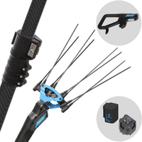 Campagnola MASTER PLUG-IN - Abbacchiatore a batteria al litio 21.6V 5Ah - Asta telescopica in carbonio e alluminio 250/320 cm
