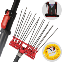 Lisam Swing 36V - Abbacchiatore elettrico 220/300 cm a batteria a zaino 36V 30Ah - Asta telescopica in carbonio