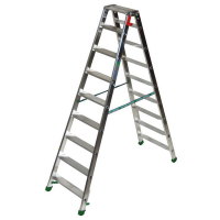 Facal Dupla D-8, 2x9 gradini, 1.99 m - Scala doppia in alluminio - Altezza stimata operativa 3.27 m