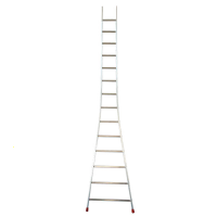 Facal Atlanta ATL-14/S, 14 gradini, 3.98 m - Scala da appoggio in alluminio - Altezza stimata operativa 4.79 m