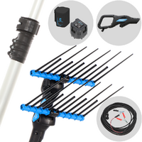 Campagnola Alice STAR ECO Plug-in - Abbacchiatore elettrico a batteria 21.6V 5Ah - Asta telescopica in alluminio 245/330 cm