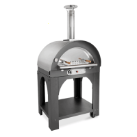 AgriEuro Premium Line Pulcinella Antracite - Forno a gas per pizza da esterno 80x60 - 4 pizze