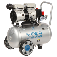 Hyundai 4J-750-24L - Compressore aria elettrico silenziato oilless 24 lt - motore 1 HP