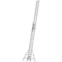 OUTLET -  DIFETTI ESTETICI - Scala a rotaia con fune in alluminio a 2 elementi FACAL ROLLER - 18+18