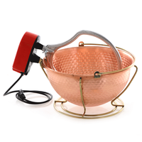 OUTLET - DIFETTI ESTETICI - NuovaFac Cuoca Automatica - Paiolo in rame elettrico martellato per polenta base tonda 6L - 5W