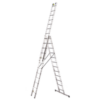 Svelt Euro E3 SCE3R030, 3x12 gradini, 9.10 m - Scala telescopica in alluminio allungabile - Altezza stimata operativa 10.10 m