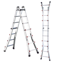 Svelt Scalissima GR SSCAL012, 2x12 gradini, 6.27 m - Scala in alluminio telescopica - Altezza stimata operativa 7.27 m