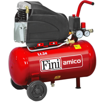 OUTLET - PICCOLI DIFETTI ESTETICI - Compressore aria elettrico carrellato FINI Amico 25/SF2500 - Motore 2 HP - 24 lt