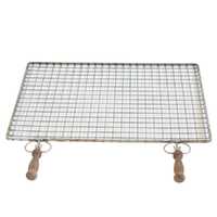 Cruccolini - Graticola in acciaio inox - Manici in legno antiscottatura