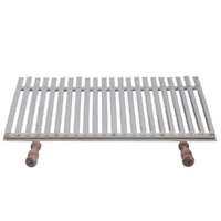 Cruccolini - Graticola in acciaio inox - Manici in legno antiscottatura