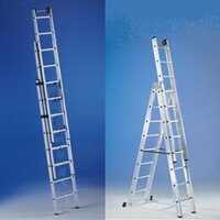 OUTLET - DIFETTI ESTETICI - Scala in alluminio telescopica Svelt Euro 3x16 (3 pezzi x 16 gradini) - mt 11,90