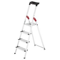 Hailo ProfiStep XXL, 4 gradini, 1.46 mt - Scalandrino in alluminio con cavalletto