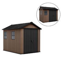 Keter Newton plus 759/975 - Casetta da giardino - Con porta doppia anta e finestre - 230x287x246 cm