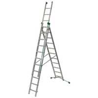 OUTLET - PICCOLI DIFETTI ESTETICI - Facal Super Prima, 10+11+11 gradini, 3.54 mt - Scala in alluminio allungabile