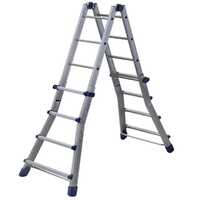 OUTLET - PICCOLI DIFETTI ESTETICI - Facal Briko Blu, 2x8 gradini, 4 mt - Scala in alluminio telescopica