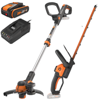 Worx WG918E - Kit Tagliasiepi + Tagliabordi a batteria - 20/2Ah