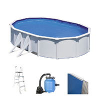 Gre Fidji Ovale 500x300x120cm - Piscina fuori terra in acciaio - Filtro Aqualoon