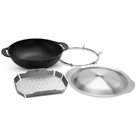 Wok con cestello di cottura a vapore Weber Crafted