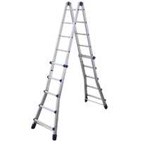 OUTLET - PICCOLI DIFETTI ESTETICI - Facal Briko Blu, 2x10 gradini, 5.12 mt - Scala in alluminio telescopica