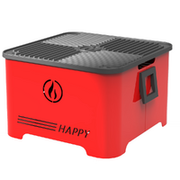 OUTLET - UTILIZZATO PER PROVA - Linea VZ Happy Rosso - Barbecue portatile a pellet