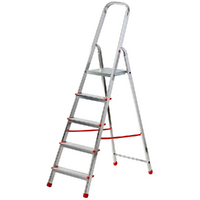 Gierre Scalamia AL150 , 5 gradini, 1.63mt - Scalandrino in alluminio con cavalletto