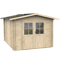 Alce Opera 254x276 - Casetta da giardino in legno - Con finestre e porta a doppia anta - 254x276x218 cm