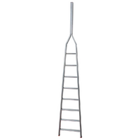 Scala agricola da potatura in alluminio S8000 8/1, 8 gradini, 3.45 m - Altezza stimata operativa 4.45 m