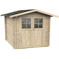 Alce Opera 215x180 - Casetta da giardino in legno - Con finestre e porta a doppia anta - 215x180x207 cm