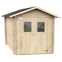 Alce Roby 198x198 - Casetta da giardino in legno - Con finestre e porta a doppia anta - 198x198x215 cm