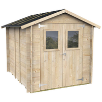 Alce Hobby 198x248 - Casetta da giardino in legno - Con finestre e porta a doppia anta - 198x248x215 cm