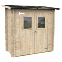 Alce Hobby 198x98 - Casetta da giardino in legno - Con finestre frontali - 198x98x197 cm