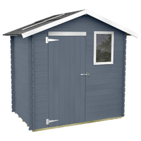 Alce Livia 198x130 grigio - Casetta da giardino in legno - Con finestra frontale - 198x130x205 cm