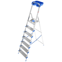 Colombo Atlantica S112A07P, 7 gradini, 2.12 m - Scalandrino in alluminio con cavalletto - Altezza stimata operativa 3.12 m