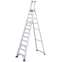 Svelt Regina SREGI170, 12 gradini, 3.70 m - Scalandrino in alluminio con cavalletto - Altezza stimata operativa 4.80 m