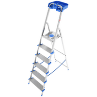 Colombo Atlantica, 6 gradini, 1.29mt - Scalandrino in alluminio con cavalletto