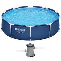 OUTLET - SENZA IMBALLO ORIGINALE - Bestway Steel Pro 56679 - Piscina Rotonda + Pompa filtro 16 W