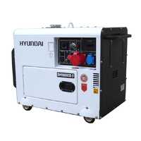 OUTLET - UTILIZZATA PER PROVA - Hyundai DHY8000SE3 - Generatore di corrente diesel silenziato carrellato con AVR 6.3 kW - Continua 6 kW Trifase