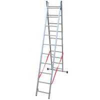 Facal Stilo, 2x10 gradini, 4.54 mt - Scala telescopica in alluminio allungabile